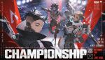  1boy 2girls absurdres android apex_commander_bangalore apex_legends ash_(titanfall_2) bangalore_(apex_legends) black_eyes black_hair black_jacket blue_eyes brown_eyes brown_hair commentary_request confetti copyright_name cornrows cropped_jacket crypto_(apex_legends) english_text eureka1812 g7_scout gloves gun hair_bun heterochromia highres holding holding_gun holding_sword holding_weapon hood hood_up jacket looking_at_viewer looking_up mercenary_mystique_ash mole mole_under_eye multiple_girls official_alternate_costume red_eyes rifle shoulder_cannon single_hair_bun sleeveless sleeveless_jacket sword the_hired_gun_crypto weapon white_gloves 