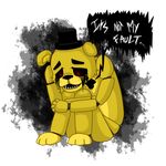  animatronic bear crying five_nights_at_freddy&#039;s golden_freddy_(fnaf) hat machine male mammal robot solo tagme tears unknown_artist video_games 