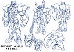  90s beast_wars cannon full_body gorilla hands kamizono_(spookyhouse) lowres machine machinery maximal mecha monochrome muscle no_humans oldschool optimus_primal robot science_fiction solo transformers weapon 