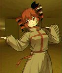  1girl backrooms_(creepypasta) brain_rot_(synthesizer_v) breasts commentary dancing dguadraw drill_hair highres kasane_teto kasane_teto_(sv) korean_commentary looking_to_the_side red_eyes red_hair sepia solo synthesizer_v twintails utau 
