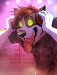  aerosocks canine clothing drooling headphones hypnosis male mammal mind_control saliva solo spiral_eyes tongue 