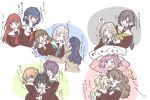  6+girls anyoji_hime aqua_eyes aqua_neckerchief black_choker blonde_hair blue_eyes blue_hair blue_ribbon blush brown_dress brown_hair center-flap_bangs ceras_yanagida_lilienfeld cerise_bouquet choker commentary_request crossed_bangs dollchestra dress edel_note fangs flower fujishima_megumi gradient_hair green_eyes grey_hair hair_bun hair_flower hair_ornament hair_ribbon half_updo hasu_no_sora_school_uniform hinoshita_kaho jellyfish_cut kachimachi_kosuzu katsuragi_izumi kinjo_maika long_hair long_sleeves love_live! love_live!_hasu_no_sora_jogakuin_school_idol_club medium_hair mira-cra_park! mochi_(mamelive228) momose_ginko multi-tied_hair multicolored_hair multiple_girls murano_sayaka neckerchief orange_eyes orange_hair osawa_rurino otomune_kozue pink_flower pink_hair ponytail purple_hair rabbit_hair_ornament red_flower red_hair red_ribbon reisawa_aoi ribbon sailor_collar sailor_dress school_uniform short_hair side_ponytail sidelocks single_side_bun slit_pupils speech_bubble spoken_squiggle squiggle thought_bubble translation_request triangle_hair_ornament twintails two_side_up virtual_youtuber white_sailor_collar winter_uniform yellow_neckerchief yugiri_tsuzuri 
