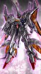  absurdres artist_name beam_cannon beam_rifle clenched_hands commentary earth_federation energy_gun energy_sword flying gundam gundam:_hathaway's_flash highres loader-0015 mecha mecha_focus mobile_suit no_humans penelope_(hathaway's_flash) realistic red_eyes robot science_fiction shield solo sword thrusters v-fin weapon 