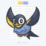  animal_focus bird black_eyes border character_name closed_mouth commentary devlinputra english_commentary full_body green_pupils grey_border instagram_username no_humans pokedex_number pokemon pokemon_(creature) pokemon_focus simple_background solo thick_lineart too_many_watermarks watermark wattrel white_background 