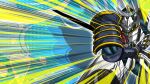  1boy abstract_background armor commentary_request dou full_armor helmet holding holding_sword holding_weapon japanese_armor kabuto_(helmet) kote looking_at_viewer mask motion_lines ninja_gaiden ninja_gaiden_4 power_armor science_fiction single_sode soichi_kano solo sword upper_body weapon 