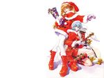  ayanami_rei christmas mittens neon_genesis_evangelion penpen sadamoto_yoshiyuki soryu_asuka_langley white 