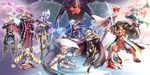  6+girls absurdres alternate_costume anankos anklet aqua_(fire_emblem_if) armor axe bad_id bad_pixiv_id barefoot bow_(weapon) breasts brother_and_sister brothers brynhildr_(tome) camilla_(fire_emblem_if) cape cleavage commentary cousins dual_persona elise_(fire_emblem_if) everyone family female_my_unit_(fire_emblem_if) fire_emblem fire_emblem_if fuujin_yumi glowing glowing_sword glowing_weapon gonzarez highres hinoka_(fire_emblem_if) jewelry leon_(fire_emblem_if) male_my_unit_(fire_emblem_if) marks_(fire_emblem_if) medium_breasts multiple_boys multiple_girls my_unit_(fire_emblem_if) polearm raijintou_(sword) ryouma_(fire_emblem_if) sakura_(fire_emblem_if) siblings siegfried_(sword) sisters spear staff sword takumi_(fire_emblem_if) weapon yumi_(bow) 