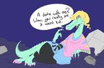  alligator big_butt blush bratty_(undertale) butt clothed clothing crocodilian female looking_at_viewer reptile scalie simple_background solo undertale video_games 