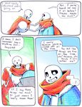  aftertale animated_skeleton bone clothing dialogue english_text gloves jacket loverofpiggies male papyrus_(undertale) sans_(undertale) scarf skeleton text tree undead undertale video_games 