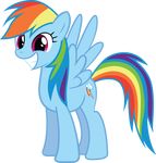  blue_feathers cutie_mark equine feathered_wings feathers female feral friendship_is_magic fur hair horse mammal multicolored_hair my_little_pony pegasus pony rainbow_dash_(mlp) rainbow_hair simple_background smile solo teeth thecrusius_(artist) wings 