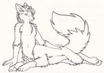  canine fox kacey line_art male mammal monochrome simple_background taur woggle 