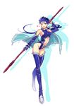  ;d armpits bare_shoulders blue_footwear blue_hair blue_legwear blue_leotard boots bracelet breasts bridal_gauntlets cape colored_eyelashes covered_nipples earrings fate/stay_night fate_(series) floating_hair full_body gae_bolg genderswap genderswap_(mtf) groin hair_ribbon halterneck hand_up heart highleg highleg_leotard highres holding holding_weapon jewelry lancer leotard long_legs looking_at_viewer low_twintails medium_breasts midriff navel navel_cutout one_eye_closed open_mouth over_shoulder polearm ribbon shadow sideboob simple_background sketch skinny slim_legs smile solo spear spiked_hair spoken_heart standing sunday31 thigh_boots thigh_gap thighhighs twintails weapon weapon_over_shoulder white_background 