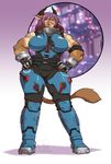  alternate_species anthro armor bovine cattle clothed clothing facial_piercing female hands_on_hips hi_res horn kittydee looking_at_viewer mammal nose_piercing overwatch piercing simple_background smile solo standing teeth video_games wide_hips zarya 