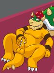  aliasing anthro balls barefoot bowser erection grumpyvulpix horn humanoid_penis koopa looking_away lying male mario_bros masturbation moobs musclegut nintendo nude on_back partially_retracted_foreskin penile_masturbation penis reclining scalie shell-less signature solo spikes spread_legs spreading uncut video_games 
