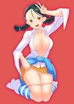  breasts cleavage curvaceous gym_leader panties pokemon pokemon_(game) suzuna_(pokemon) toranoe underwear undressing 