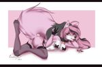  2016 anthro breasts butt canine female fox fur hair looking_at_viewer mammal nude pink_fur pink_hair purrchinyan simple_background smile tongue tongue_out 