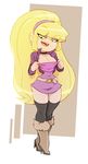  1girl bigdad boots breasts cleavage gravity_falls hairband pacifica_northwest wide_hips 