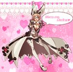  1girl ahoge arc_system_works artist_request between_breasts blonde_hair blue_eyes blush boots breasts cleavage clover cosplay dress elbow_gloves elphelt_valentine elphelt_valentine_(cosplay) eyepatch fingerless_gloves four-leaf_clover genderswap_(mtf) gloves guilty_gear guilty_gear_xrd guilty_gear_xrd:_revelator heart large_breasts open_mouth pantyhose shiny shiny_hair shiny_skin sin_kiske smile solo spiked_collar spikes thigh_boots 