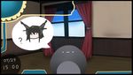  curtains gameplay_mechanics i-class_destroyer jugem-t kantai_collection kuchiku_i-kyuu nagato_(kantai_collection) office parody shinkaisei-kan sketch spoken_person window 