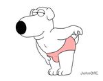  anthro bent_over brian_griffin canine clothing family_guy johnofe male mammal pose solo underwear 