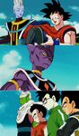  black_hair blue_skin character_request dragon_ball dragon_ball_super glasses green_skin pointy_ears son_gokuu white_hair 