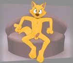  anthro balls canine erection fox humanoid_penis kaiketsu_zorori male mammal neenya penis solo zorori 