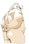  &lt;3 anthro bear big_butt butt kumagaya_shin male mammal nude polar_bear simple_background solo white_background 