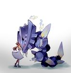  1girl dress gym_leader mega_pokemon mega_steelix mikan_(pokemon) nintendo pokemon solo steelix 