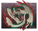  capcom dragon erection feral flying_wyvern male monster_hunter open_mouth penis rathalos red_scales scales solo spikes teeth tongue tongue_out video_games whimsydreams wings wyvern 