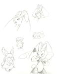  ambiguous_gender audino black_and_white cute eyes_closed lopunny mega_audino mega_evolution mega_lopunny mon311 monochrome nintendo open_mouth pok&eacute;mon puffed_cheeks slightly_chubby smile video_games 