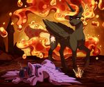  2016 burn_mark duo equine female friendship_is_magic horn lopoddity mammal my_little_pony princess_celestia_(mlp) scorch_mark steam twilight_sparkle_(mlp) winged_unicorn wings 