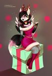  anthro breasts canine clothed clothing collar female loking_at_viewer mammal sertaa simple_background sitting smile solo 