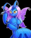  ambiguous_gender antennae arthropod blue_skin hair insect mantis neopets pink_hair ruki_(neopets) taur wings xinetix yellow_eyes 