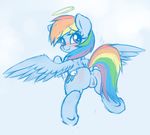  anus butt equine female friendship_is_magic hair halo heavymetalbronyyeah looking_back mammal multicolored_hair my_little_pony pegasus presenting presenting_hindquarters pussy rainbow_dash_(mlp) smile solo wings 