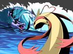  aerodactyl battle kuroameman milotic no_humans pokemon water 