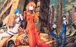  ayanami_rei car gainax ikari_shinji nagisa_kaworu neon_genesis_evangelion plugsuit sadamoto_yoshiyuki soryu_asuka_langley 