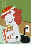 2016 badumsquish bucket butter equine fan_character female food horse mammal my_little_pony pony popcorn popcorn_machine solo steam 