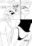  assisted_exposure black_and_white blush breast_grab breasts camel_toe captainjingo clothing dialogue english_text eye_patch eyelashes eyewear female fish hair hand_on_breast human male mammal marine monochrome monster panties sharp_teeth speech_bubble teeth text undertale underwear undyne video_games 