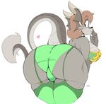  &lt;3 2016 anthro bent_over big_breasts big_butt breasts butt canine dragon female hybrid mammal solo vimhomeless wolf 