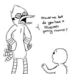  anthro avian beak bird blue_jay cartoon_network corvid dialogue english_text feathers featureless_crotch hands_on_hips mammal monochrome mordecai_(regular_show) nude open_mouth pyrocynical regular_show simple_background speech_bubble teeth text the_truth tongue unknown_artist white_background 