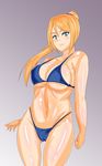  1girl bikini blonde_hair breasts large_breasts metroid pixiv_manga_sample ponytail samus_aran solo 