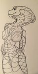  alien artblush breasts female naga nude pussy reptile scalie simple_background smile snake solo video_games viper_(x-com) x-com 