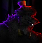  animatronic bear bow_tie clothing evil_grin five_nights_at_freddy&#039;s five_nights_at_freddy&#039;s_4 fur glowing hat hexencoder intimidating machine male mammal nightmare_(fnaf) robot smile teeth video_games 