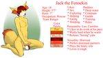  2016 accelo anthro anthrofied balls brown_hair canine dipstick_tail english_text erection fennekin fur hair hi_res holding_penis humanoid_penis inner_ear_fluff jack_(lavojeto) kneeling looking_at_viewer male mammal model_sheet multicolored_tail nintendo nude one_eye_closed pawpads penis pok&eacute;ball pok&eacute;mon precum red_eyes slim smile solo text video_games wink yellow_fur 