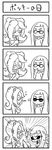  bad_id bad_twitter_id blush closed_eyes comic commentary_request domino_mask food greyscale inkling mask monochrome nose_picking octarian octoling pocky pocky_day shirt splatoon_(series) splatoon_1 tentacle_hair yuri yuta_agc 