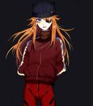  animal_ears animal_hat bad_id bad_pixiv_id badge bangs black_background black_hat blue_eyes bodysuit button_badge closed_mouth colored_eyelashes cowboy_shot evangelion:_3.0_you_can_(not)_redo eyepatch fake_animal_ears hair_over_one_eye hands_in_pockets hat hat_ornament highres jacket lips long_hair long_sleeves looking_at_viewer neon_genesis_evangelion orange_hair pilot_suit plugsuit rebuild_of_evangelion shikinami_asuka_langley sidelocks simple_background single_vertical_stripe sketch solo souryuu_asuka_langley standing tian_(my_dear) track_jacket turtleneck 