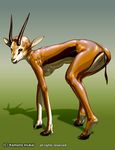  antelope breasts clothing female gazelle kemono_inukai mammal nipples rubber shiny tight_clothing 