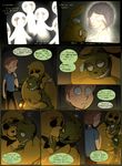  2016 animatronic atlas-white comic dialogue digital_media_(artwork) english_text fight five_nights_at_freddy&#039;s five_nights_at_freddy&#039;s_3 golden_freddy_(fnaf) hi_res human lagomorph machine male mammal rabbit robot springtrap_(fnaf) tears text video_games 