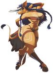  80s_hair anthro armpits big_butt bovine braided_hair breasts butt clothing female hair hooves horn johnrokk loincloth mammal markings simple_background solo tail_tuft tauren tuft video_games warcraft white_background 