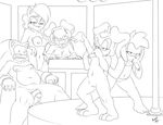  2016 amy_rose anthro areola aval0nx balls big_breasts breasts chipmunk cream_the_rabbit dj erect_nipples female flaccid flat_chested group hedgehog lagomorph line_art male mammal mature_female microphone monochrome nipples nude penis pussy rabbit restrained rodent sally_acorn simple_background sonic_(series) sonic_the_hedgehog vanilla_the_rabbit white_background 